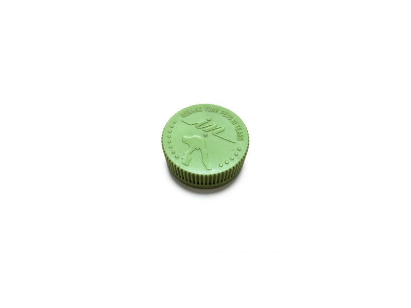 Green Custom Embossed Threaded Plastic Bottle Cap